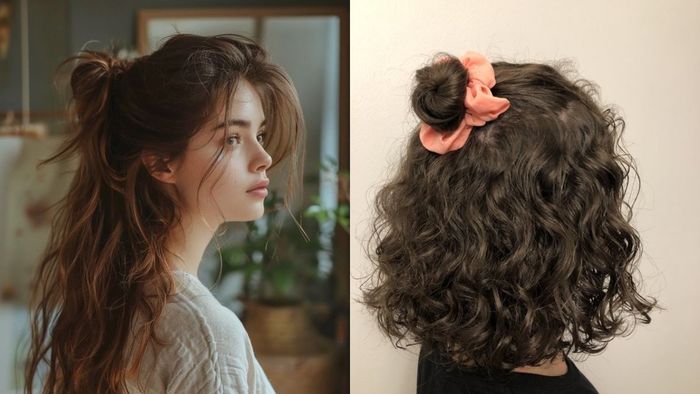 Kiểu búi tóc nửa đầu
